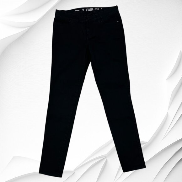 Women Jennifer Lopez Low Rise Skinny Stretchy Black Jeans Size 4 - Picture 1 of 9